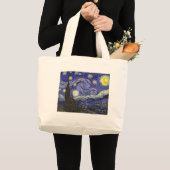 Starry Night, Vincent Van Gogh. Jumbo Stoffbeutel (Vorderseite (Produkt))