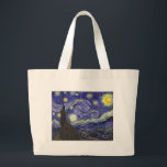 Starry Night, Vincent Van Gogh. Jumbo Stoffbeutel<br><div class="desc">Starry Night,  Vincent Van Gogh. Der berühmte Impressionismus der schönen Kunst.</div>