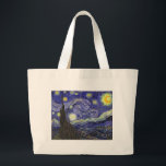 Starry Night, Vincent Van Gogh. Jumbo Stoffbeutel<br><div class="desc">Starry Night,  Vincent Van Gogh. Der berühmte Impressionismus der schönen Kunst.</div>