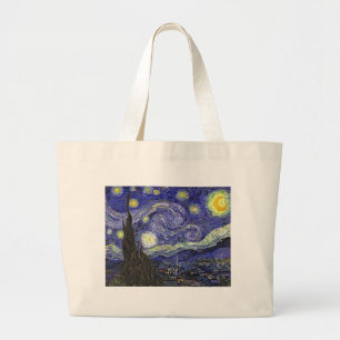Starry Night, Vincent Van Gogh. Jumbo Stoffbeutel