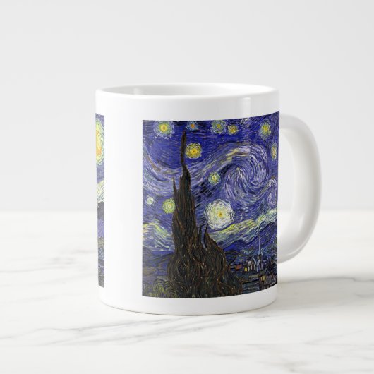 Starry Night, Vincent Van Gogh. Jumbo-Tasse (Vorderseite Rechts)