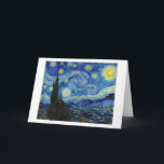 Starry Night, Vincent van Gogh Karte<br><div class="desc">Vincent Willem van Gogh (30. März 1853 - 29. Juli 1890) war ein niederländischer postimpressionistischer Maler, der zu den berühmtesten und einflussreichsten Persönlichkeiten in der Geschichte der Western-Kunst zählt. In etwas mehr als einem Jahrzehnt schuf er etwa 2100 Kunstwerke, darunter etwa 860 Ölgemälde, die größtenteils aus den Jahre seines Lebens....</div>