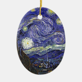 Starry Night, Vincent Van Gogh. Keramik Ornament