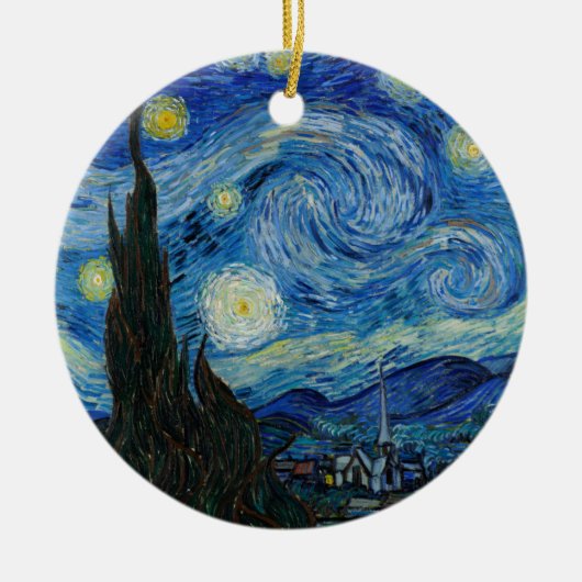 Starry Night | Vincent van Gogh Keramik Ornament (Vorne)