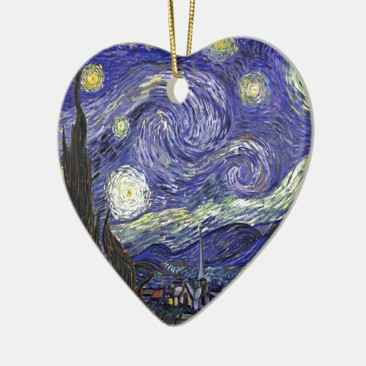 Starry Night, Vincent Van Gogh. Keramik Ornament (Links)