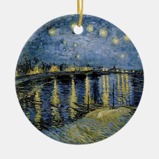 Starry Night Vincent van Gogh Keramik Ornament (Vorne)