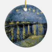 Starry Night Vincent van Gogh Keramik Ornament (Hinten)