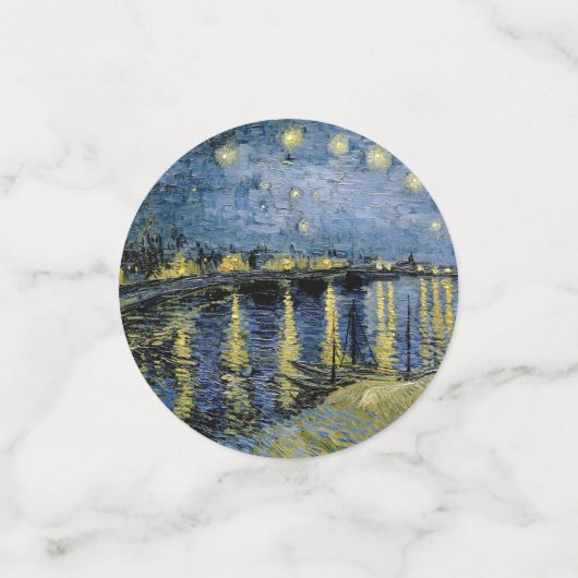 Starry Night Vincent van Gogh Konfetti (Klein Vorderseite)