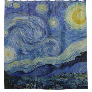 Starry Night Vincent van Gogh Kunsthandwerk Duschvorhang