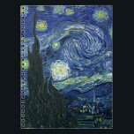 Starry Night Vincent van Gogh Kunsthandwerk Notizblock<br><div class="desc">Vincent van Gogh (Niederländisch, 1853 - 1890) Starry Night, 1889, Oil on Leinwand Ungerahmt: 73 × 92 cm (28, 7 × 36, 2 in) Dieses Gemälde zeigt den Blick von der Ostseite des Van Gogh-Asylzimmers in Saint-Rémy-de-Provence, fügte er ein idealisiertes Dorf hinzu. Seit 1941 ist es in der ständigen Sammlung...</div>