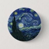 Starry Night Vincent van Gogh Kunstmalerei Button (Vorderseite)