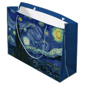 Starry Night Vincent van Gogh Kunstmalerei Große Geschenktüte (Rückseite Schrägansicht)