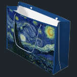 Starry Night Vincent van Gogh Kunstmalerei Große Geschenktüte<br><div class="desc">Vincent van Gogh (Niederländisch, 1853 - 1890) Starry Night, 1889, Oil on Leinwand Ungerahmt: 73 × 92 cm (28, 7 × 36, 2 in) Dieses Bild zeigt den Blick von der Ostseite des Van Gogh-Asylzimmers in Saint-Rémy-de-Provence ce, er fügte ein idealisiertes Dorf hinzu. Seit 1941 ist es in der ständigen...</div>