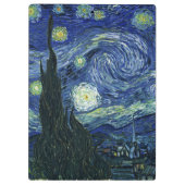 Starry Night Vincent van Gogh Kunstmalerei Klemmbrett (Rückseite)