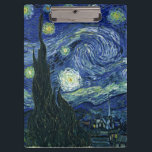 Starry Night Vincent van Gogh Kunstmalerei Klemmbrett<br><div class="desc">Vincent van Gogh (Niederländisch, 1853 - 1890) Starry Night, 1889, Oil on Leinwand Ungerahmt: 73 × 92 cm (28, 7 × 36, 2 in) Dieses Bild zeigt den Blick von der Ostseite des Van Gogh-Asylzimmers in Saint-Rémy-de-Provence ce, er fügte ein idealisiertes Dorf hinzu. Seit 1941 ist es in der ständigen...</div>