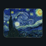 Starry Night Vincent van Gogh Kunstmalerei Magnet<br><div class="desc">Vincent van Gogh (Niederländisch, 1853 - 1890) Starry Night, 1889, Oil on Leinwand Ungerahmt: 73 × 92 cm (28, 7 × 36, 2 in) Dieses Bild zeigt den Blick von der Ostseite des Van Gogh-Asylzimmers in Saint-Rémy-de-Provence ce, er fügte ein idealisiertes Dorf hinzu. Seit 1941 ist es in der ständigen...</div>