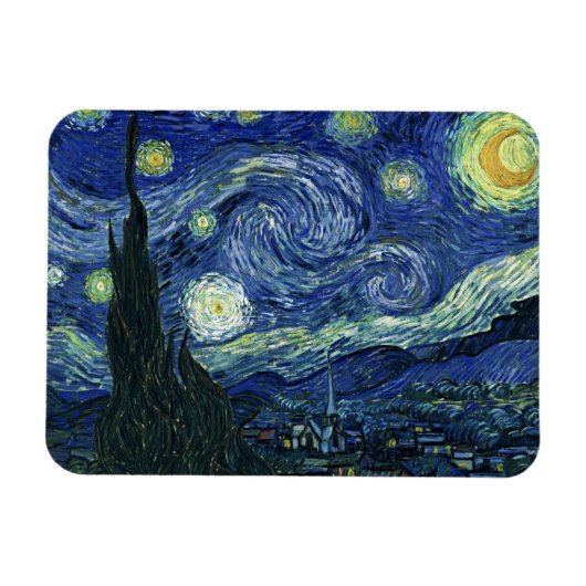 Starry Night Vincent van Gogh Kunstmalerei Magnet (Horizontal)