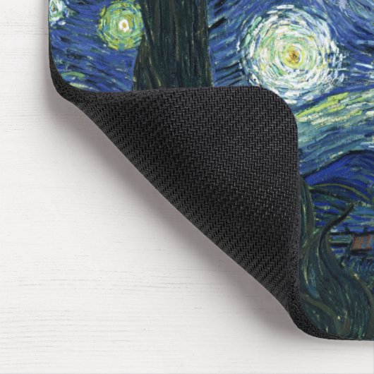Starry Night Vincent van Gogh Kunstmalerei Mousepad (Ecke)