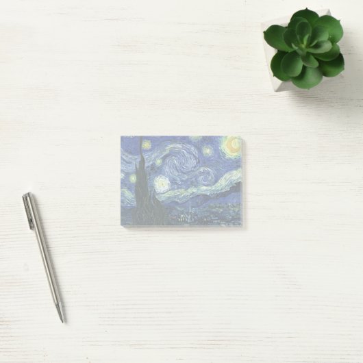 Starry Night Vincent van Gogh Kunstmalerei Post-it Klebezettel (Büro)