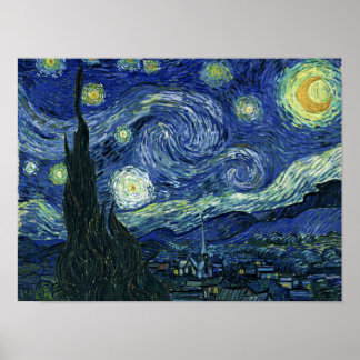 Starry Night Vincent van Gogh Kunstmalerei Poster