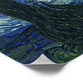Starry Night Vincent van Gogh Kunstmalerei Poster (Ecke)