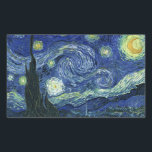 Starry Night Vincent van Gogh Kunstmalerei Rechteckiger Aufkleber<br><div class="desc">Vincent van Gogh (Niederländisch, 1853 - 1890) Starry Night, 1889, Oil on Leinwand Ungerahmt: 73 × 92 cm (28, 7 × 36, 2 in) Dieses Bild zeigt den Blick von der Ostseite des Van Gogh-Asylzimmers in Saint-Rémy-de-Provence ce, er fügte ein idealisiertes Dorf hinzu. Seit 1941 ist es in der ständigen...</div>