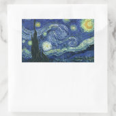 Starry Night Vincent van Gogh Kunstmalerei Rechteckiger Aufkleber (Tasche)