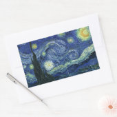 Starry Night Vincent van Gogh Kunstmalerei Rechteckiger Aufkleber (Umschlag)