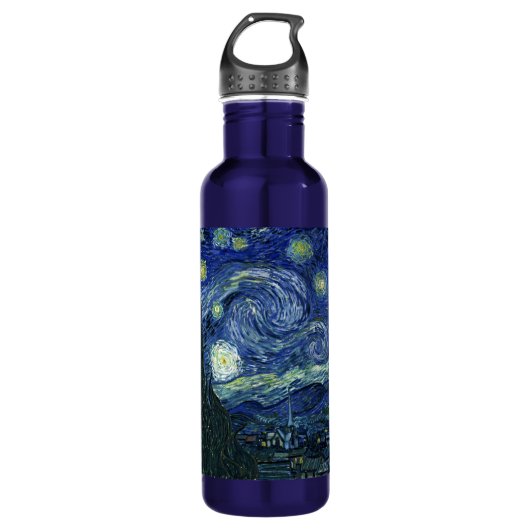 Starry Night Vincent van Gogh Kunstmalerei Trinkflasche (Vorderseite)