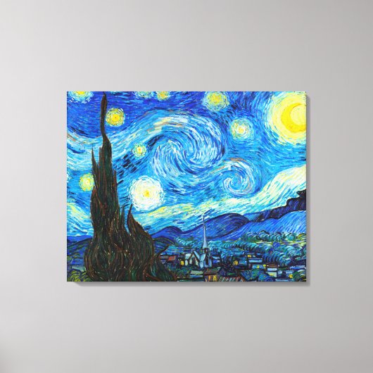 Starry Night Vincent Van Gogh lebhaftes Gemälde Leinwanddruck (Vorderseite)