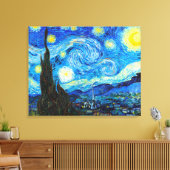 Starry Night Vincent Van Gogh lebhaftes Gemälde Leinwanddruck (Insitu (Wohnzimmer))