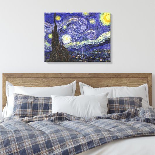 Starry Night, Vincent Van Gogh. Leinwanddruck (Insitu (Schlafzimmer))
