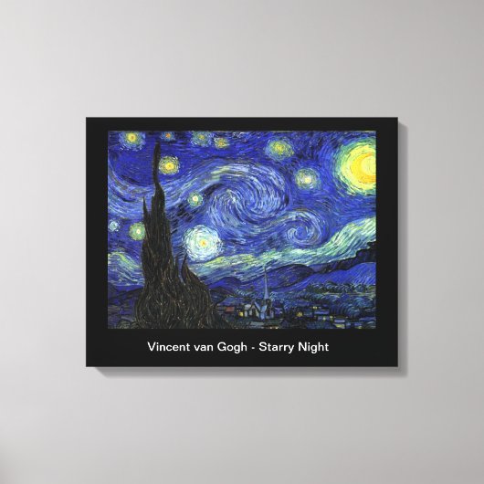 Starry Night, Vincent van Gogh Leinwanddruck (Vorderseite)