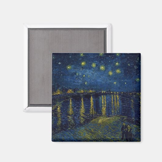 Starry Night, Vincent van Gogh Magnet (Vorderseite/Rückseite)