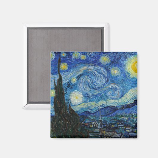 Starry Night | Vincent Van Gogh Magnet (Vorderseite/Rückseite)