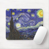 Starry Night, Vincent Van Gogh. Mousepad (Mit Mouse)