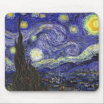 Starry Night, Vincent Van Gogh. Mousepad<br><div class="desc">Starry Night,  Vincent Van Gogh. Der berühmte Impressionismus der schönen Kunst.</div>