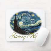 Starry Night, Vincent Van Gogh. Mousepad (Mit Mouse)