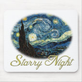 Starry Night, Vincent Van Gogh. Mousepad (Vorne)