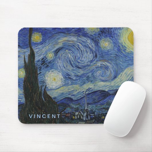 Starry Night Vincent van Gogh Mousepad (Mit Mouse)