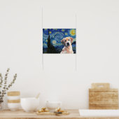 Starry Night Vincent Van Gogh Niedlich Labrador Do Poster (Küche)