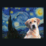 Starry Night Vincent Van Gogh Niedlich Labrador Do Poster<br><div class="desc">Wenn Sie Liebe Vincent van Gogh und Labradors,  dieses Kunstwerk ist für Sie! Gut als Geschenk.</div>