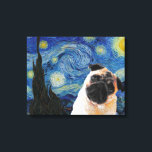 Starry Night Vincent Van Gogh Niedlich Mops Dog Leinwanddruck<br><div class="desc">Wenn Sie Liebe Vincent van Gogh und Mops,  dieses Kunstwerk ist für Sie! Gut als Geschenk.</div>