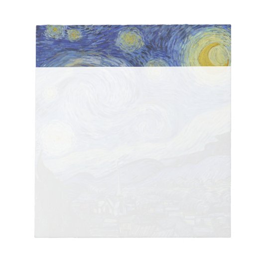 Starry Night Vincent van Gogh Notizblock (Vorderseite)