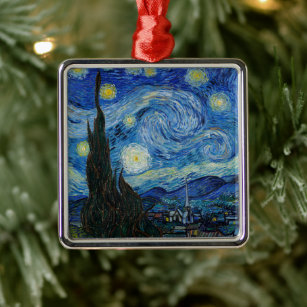 Starry Night   Vincent Van Gogh Ornament Aus Metall