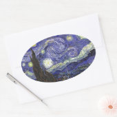 Starry Night, Vincent Van Gogh. Ovaler Aufkleber (Umschlag)