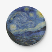 Starry Night Vincent van Gogh Pappteller (Vorderseite)