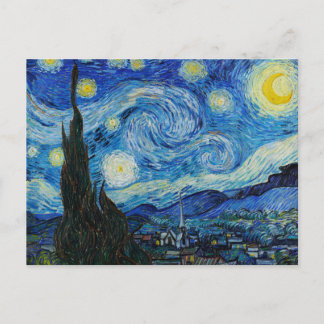 Starry Night Vincent Van Gogh Postcard Postkarte