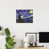 Starry Night, Vincent Van Gogh. Poster (Heimbüro)