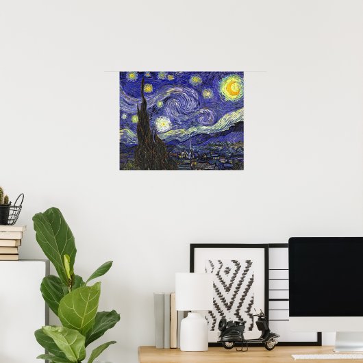 Starry Night, Vincent Van Gogh. Poster (Heimbüro)